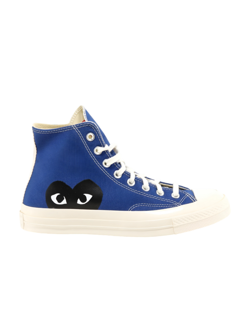 CDG PLAY CONVERSE COLLAB SNEAKERS.