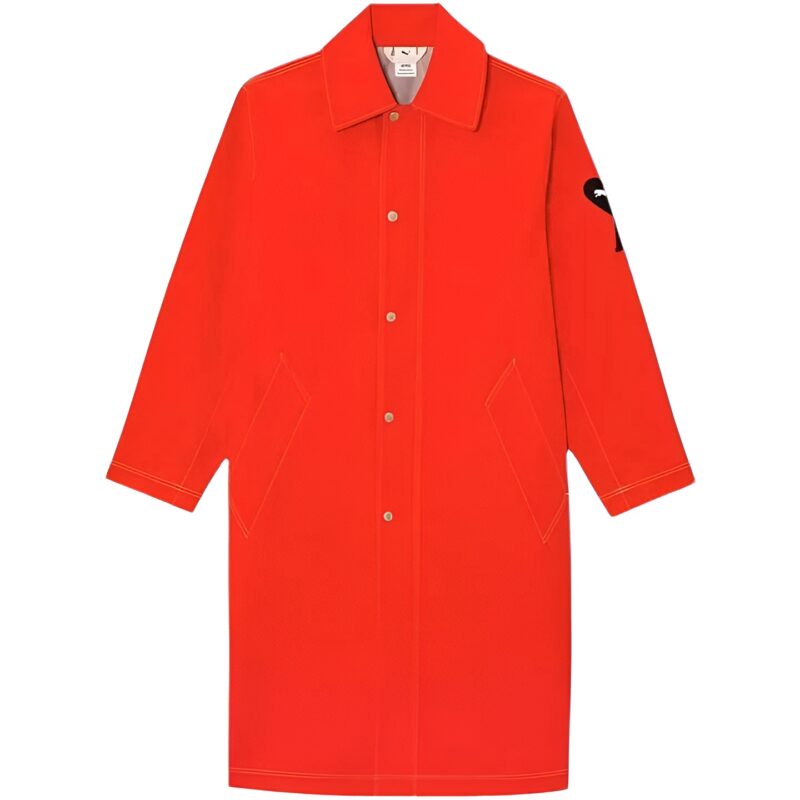 AMI PARIS COLLAB PUMA ORANGE JACKET.