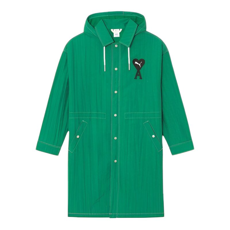 AMI PARIS COLLAB PUMA GREEN JACKET.