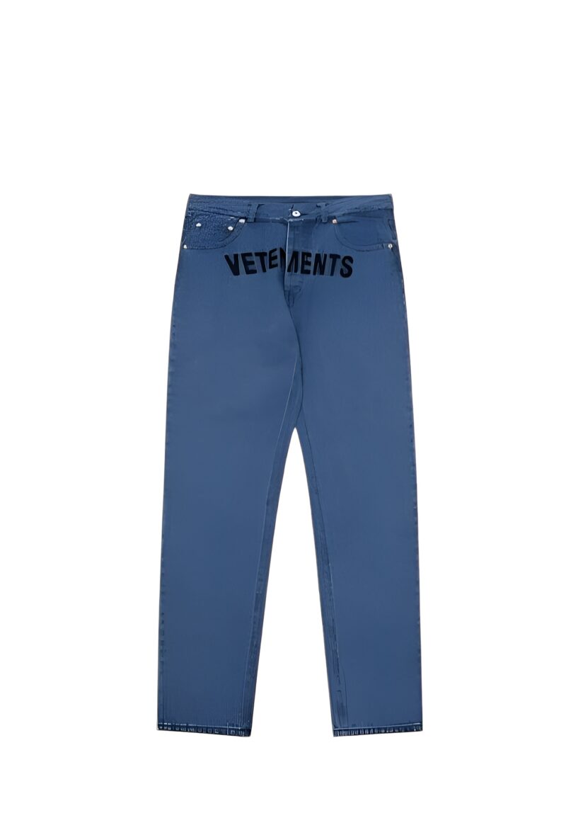 VETEMENTS BLUE DENIM JEANS.