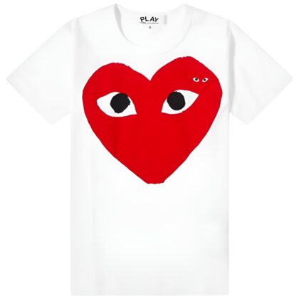 COMME DES GARCONS PLAY RED HEARTS T-SHIRT.
