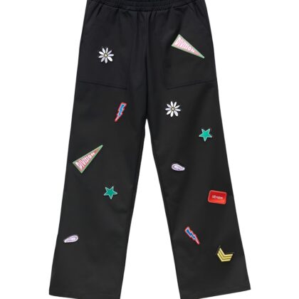 DIVISION BLACK PATCHED PANTS.