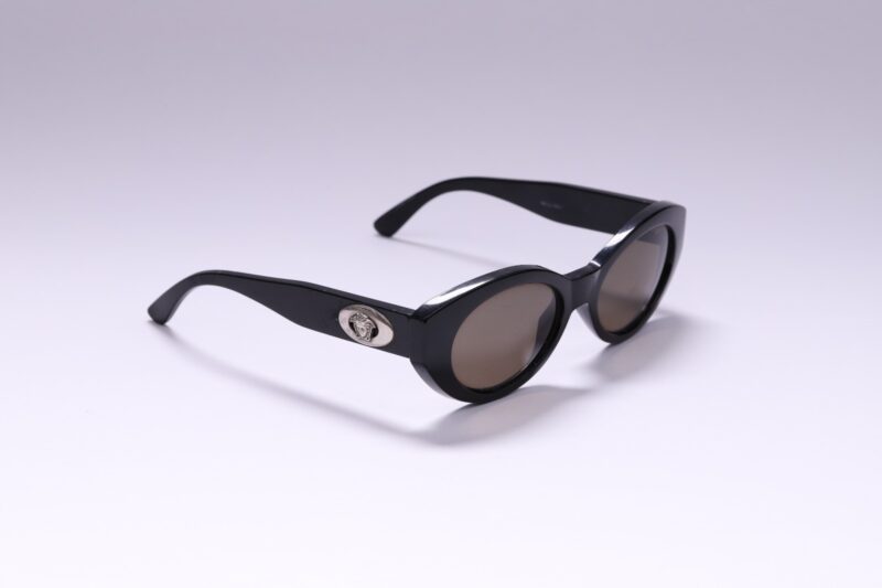 GIANNI VERSACE VINTAGE BLACK SUNGLASSES.