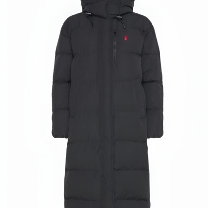 POLO RALPH LAUREN BLACK LONG COAT.