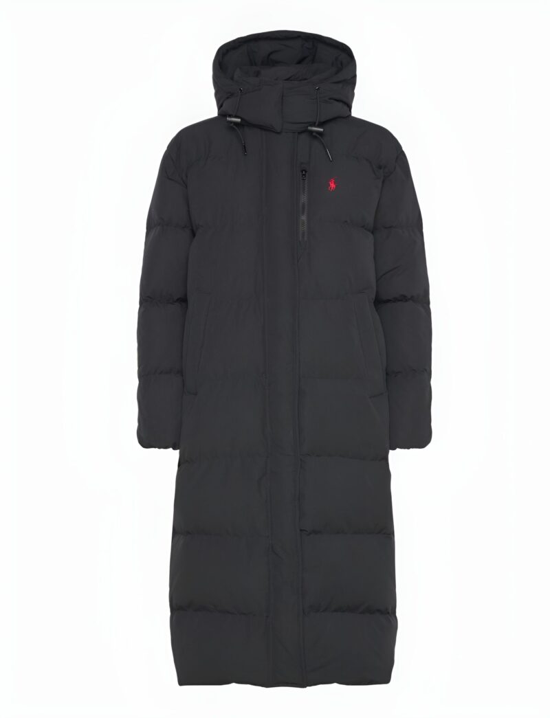 POLO RALPH LAUREN BLACK LONG COAT.