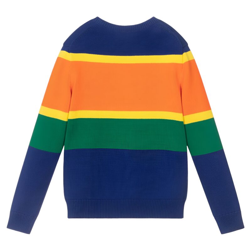 POLO RALPH LAUREN BLUE AND ORANGE JUMPER. - Image 2