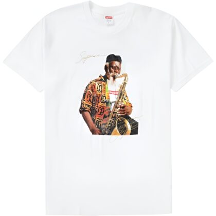 SUPREME PHAROAH SANDERS WHITE T-SHIRT.